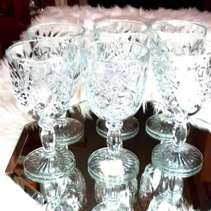 Libbeys hobstar NWT Star Of   David  Goblet  Waterglasses by each